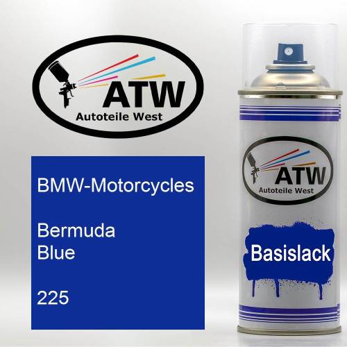 BMW-Motorcycles, Bermuda Blue, 225: 400ml Sprühdose, von ATW Autoteile West.